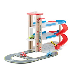 New Classic Toys - Parking Garage with Track and 3 Cars
